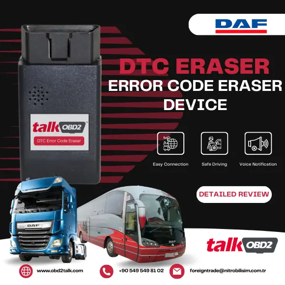 Daf kamyon ve otobüslerde hata kodu silme cihazı
