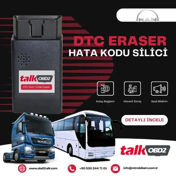 Man araçlarda hata kodu silme işlemi