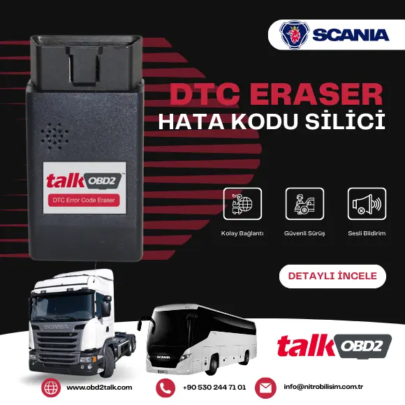 Scania araçlarda arıza kodu silme 